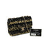 CHANEL MINI CHAIN SHOULDER BAG BLACK GOLD SEQUINS LEATHER GOLD HARDWARE 90340136