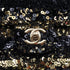 CHANEL MINI CHAIN SHOULDER BAG BLACK GOLD SEQUINS LEATHER GOLD HARDWARE 90340136