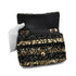 CHANEL MINI CHAIN SHOULDER BAG BLACK GOLD SEQUINS LEATHER GOLD HARDWARE 90340136