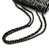 CHANEL MINI CHAIN SHOULDER BAG BLACK SILVER SEQUINS LEATHER SILVER HARDWARE 90343618