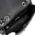 CHANEL MINI CHAIN SHOULDER BAG BLACK SILVER SEQUINS LEATHER SILVER HARDWARE 90343618