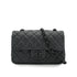 CHANEL MINI MATELASSE 20 CHAIN SHOULDER BAG GRAY LEATHER BLACK HARDWARE 90330944