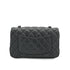 CHANEL MINI MATELASSE 20 CHAIN SHOULDER BAG GRAY LEATHER BLACK HARDWARE 90330944