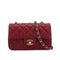 CHANEL MINI MATELASSE 20 CHAIN SHOULDER BAG RED LEATHER GOLD HARDWARE 90331372