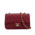 CHANEL MINI MATELASSE 20 CHAIN SHOULDER BAG RED LEATHER GOLD HARDWARE 90331372