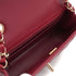 CHANEL MINI MATELASSE 20 CHAIN SHOULDER BAG RED LEATHER GOLD HARDWARE 90331372