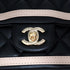 CHANEL MINI MATELASSE BICOLOR CHAIN SHOULDER BAG BLACK PINK LAMB SKIN GOLD HARDWARE 90347767
