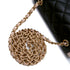 CHANEL MINI MATELASSE BICOLOR CHAIN SHOULDER BAG BLACK PINK LAMB SKIN GOLD HARDWARE 90347767