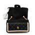 CHANEL MINI MATELASSE BICOLOR CHAIN SHOULDER BAG BLACK PINK LAMB SKIN GOLD HARDWARE 90347767