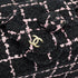 CHANEL MINI MATELASSE CAMELLIA CHAIN SHOULDER BAG BLACK PINK TWEED GOLD HARDWARE 90335837