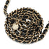 CHANEL MINI MATELASSE CAMELLIA CHAIN SHOULDER BAG BLACK PINK TWEED GOLD HARDWARE 90335837