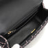 CHANEL MINI MATELASSE CAMELLIA CHAIN SHOULDER BAG BLACK PINK TWEED GOLD HARDWARE 90335837