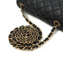 CHANEL MINI MATELASSE CHAIN SHOULDER BAG BALCK LAMB SKIN GOLD HARDWARE 90331415