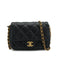 CHANEL MINI MATELASSE CHAIN SHOULDER BAG BALCK LAMB SKIN GOLD HARDWARE 90332584