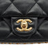 CHANEL MINI MATELASSE CHAIN SHOULDER BAG BALCK LAMB SKIN GOLD HARDWARE 90332584