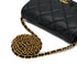CHANEL MINI MATELASSE CHAIN SHOULDER BAG BALCK LAMB SKIN GOLD HARDWARE 90332584