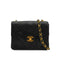 VINTAGE CHANEL MINI SQUARE 17 CHAIN SHOULDER BAG BLACK LAMB SKIN GOLD HARDWARE 90334163