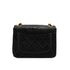 VINTAGE CHANEL MINI SQUARE 17 CHAIN SHOULDER BAG BLACK LAMB SKIN GOLD HARDWARE 90334163