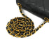 VINTAGE CHANEL MINI SQUARE 17 CHAIN SHOULDER BAG BLACK LAMB SKIN GOLD HARDWARE 90334163