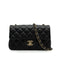 CHANEL MINI MATELASSE CHAIN SHOULDER BAG BLACK LAMB SKIN GOLD HARDWARE 90341439