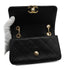CHANEL MINI MATELASSE CHAIN SHOULDER BAG BLACK LAMB SKIN GOLD HARDWARE 90341846