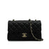 CHANEL MINI MATELASSE CHAIN SHOULDER BAG BLACK LAMB SKIN GOLD HARDWARE 90346109