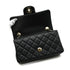 CHANEL MINI MATELASSE CHAIN SHOULDER BAG BLACK LAMB SKIN GOLD HARDWARE 90346109