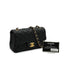 CHANEL MINI MATELASSE CHAIN SHOULDER BAG BLACK LAMB SKIN GOLD HARDWARE 90348519