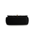 CHANEL MINI MATELASSE CHAIN SHOULDER BAG BLACK LAMB SKIN SILVER HARDWARE 90342422