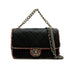 CHANEL MATELASSE CHAIN SHOULDER BAG BLACK PINK TWEED LAMB SKIN SILVER HARDWARE 90347931