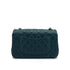 CHANEL MINI MATELASSE CHAIN SHOULDER BAG BLUE LAMB SKIN SILVER HARDWARE 90335800