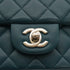 CHANEL MINI MATELASSE CHAIN SHOULDER BAG BLUE LAMB SKIN SILVER HARDWARE 90335800