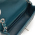 CHANEL MINI MATELASSE CHAIN SHOULDER BAG BLUE LAMB SKIN SILVER HARDWARE 90335800
