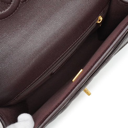 CHANEL MATELASSE CHAIN SHOULDER BAG BORDEAUX CAVIAR SKIN GOLD HARDWARE 90350406