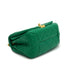 CHANEL MINI MATELASSE CHAIN SHOULDER BAG GREEN LAMB SKIN GOLD HARDWARE 90350412