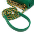 CHANEL MINI MATELASSE CHAIN SHOULDER BAG GREEN LAMB SKIN GOLD HARDWARE 90350412
