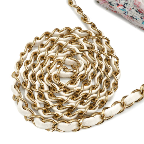 CHANEL MINI MATELASSE CHAIN SHOULDER BAG MULTICOLOR TWEED GOLD HARDWARE 90335836