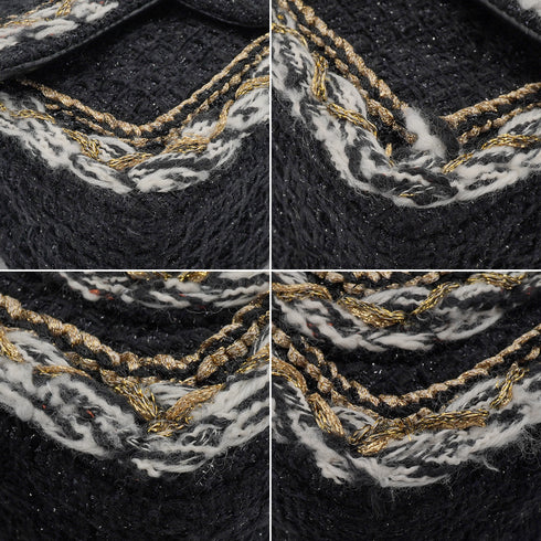 CHANEL MINI MATELASSE CHAIN SHOULDER BAG MULTICOLOR TWEED SILVER HARDWARE 90346981