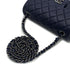 CHANEL MINI MATELASSE CHAIN SHOULDER BAG NAVY LAMB SKIN GUNMETAL HARDWARE 90327402