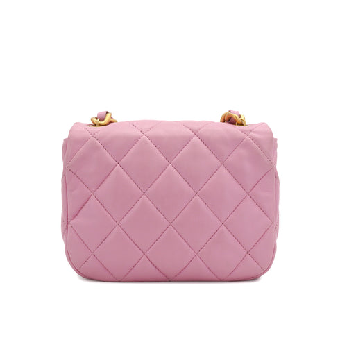 CHANEL MATELASSE CHAIN SHOULDER BAG PINK LAMB SKIN GOLD HARDWARE 90334166