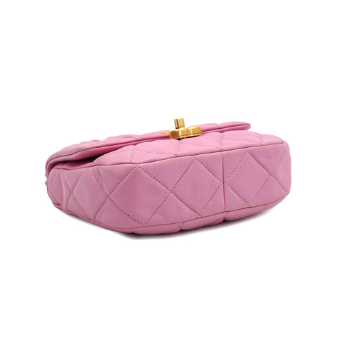 CHANEL MATELASSE CHAIN SHOULDER BAG PINK LAMB SKIN GOLD HARDWARE 90334166