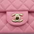 CHANEL MINI MATELASSE CHAIN SHOULDER BAG PINK LAMB SKIN GOLD HARDWARE 90341450