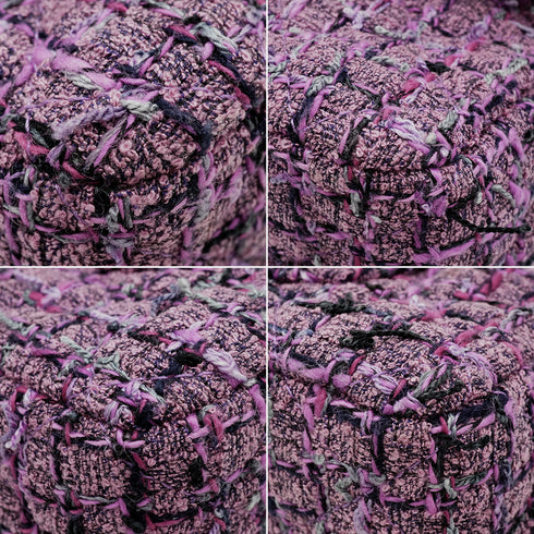 CHANEL MINI MATELASSE CHAIN SHOULDER BAG PURPLE MULTICOLOR TWEED GOLD HARDWARE 90347831