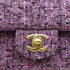 CHANEL MINI MATELASSE CHAIN SHOULDER BAG PURPLE MULTICOLOR TWEED GOLD HARDWARE 90347831