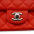CHANEL MINI SQUARE 17 CHAIN SHOULDER BAG RED LAMB SKIN SILVER HARDWARE 90333761