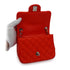 CHANEL MINI SQUARE 17 CHAIN SHOULDER BAG RED LAMB SKIN SILVER HARDWARE 90333761