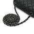 CHANEL MINI MATELASSE CHAIN SHUOLDER BAG BLACK LAMB SKIN SILVER HARDWARE 90331414