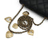 CHANEL MINI MATELASSE CHARM CHAIN SHOULDER BAG BLACK LAMB SKIN GOLD HARDWARE 90335606