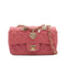 CHANEL MINI MATELASSE CHARM CHAIN SHOULDER BAG PINK LAMB SKIN GOLD HARDWARE 90331667