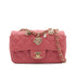 CHANEL MINI MATELASSE CHARM CHAIN SHOULDER BAG PINK LAMB SKIN GOLD HARDWARE 90331667